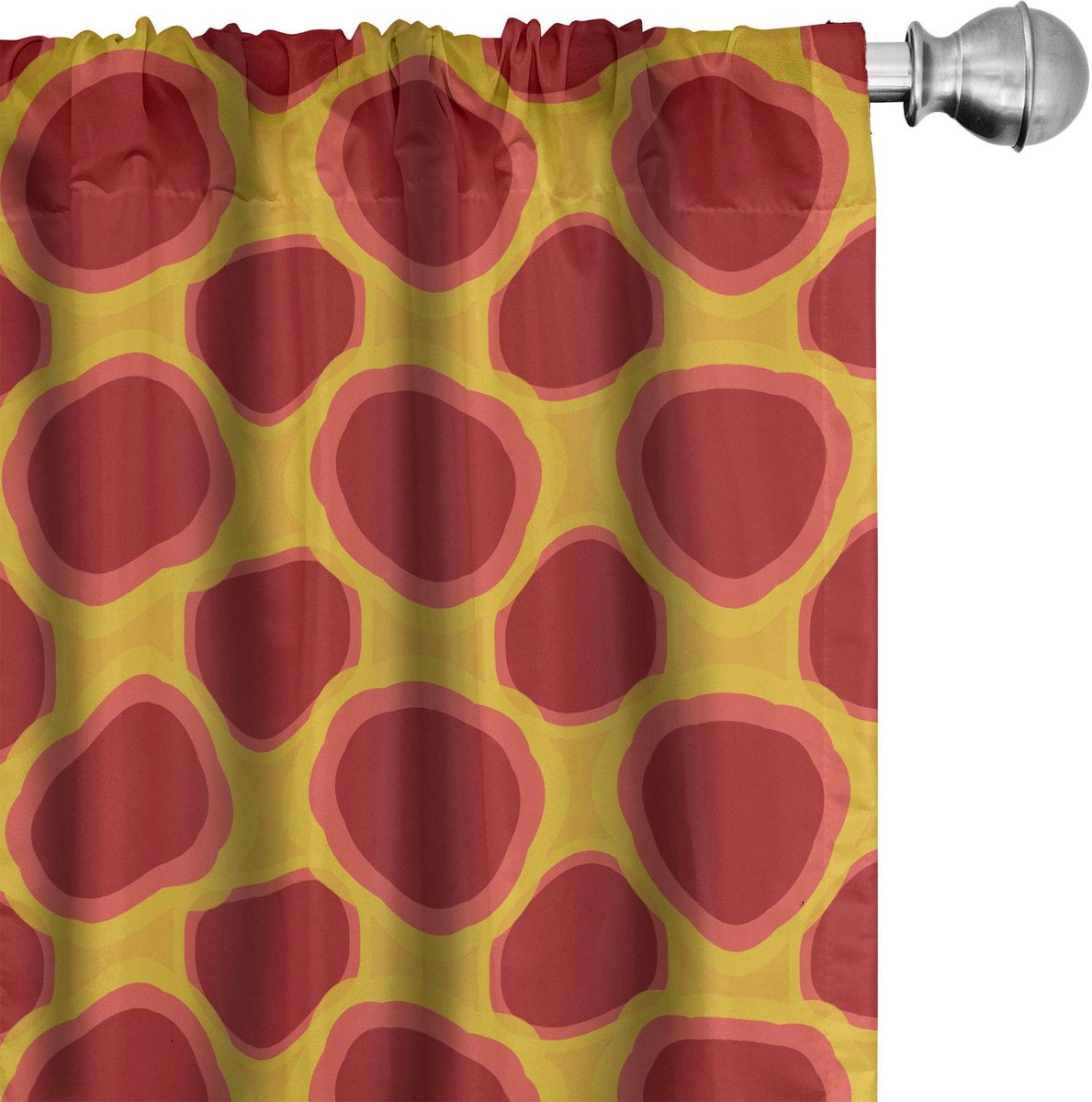 ABAKUHAUS Gordijn – 2x75x175 cm – Microvezel – Half verduisterend – Aardegeel Aarde Geel Vermiljoen