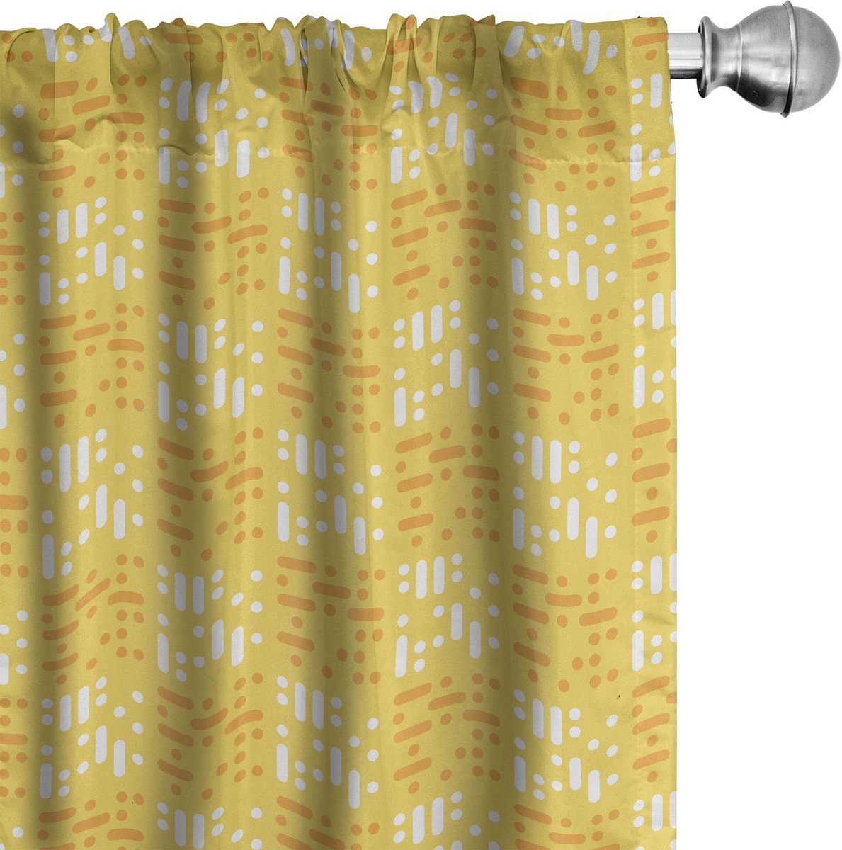 ABAKUHAUS Abstrakt – Voorhangen Set 2x75x225 cm – Microfaser – Mosterdkleur Senf Ringelblume
