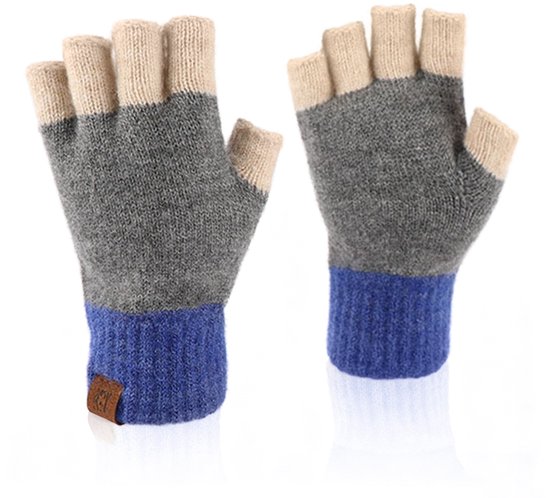 6 Paar Warme Winterhandschoenen Voor Kinderen - Volledige Vingers - Zwart, Grijs, Marineblauw