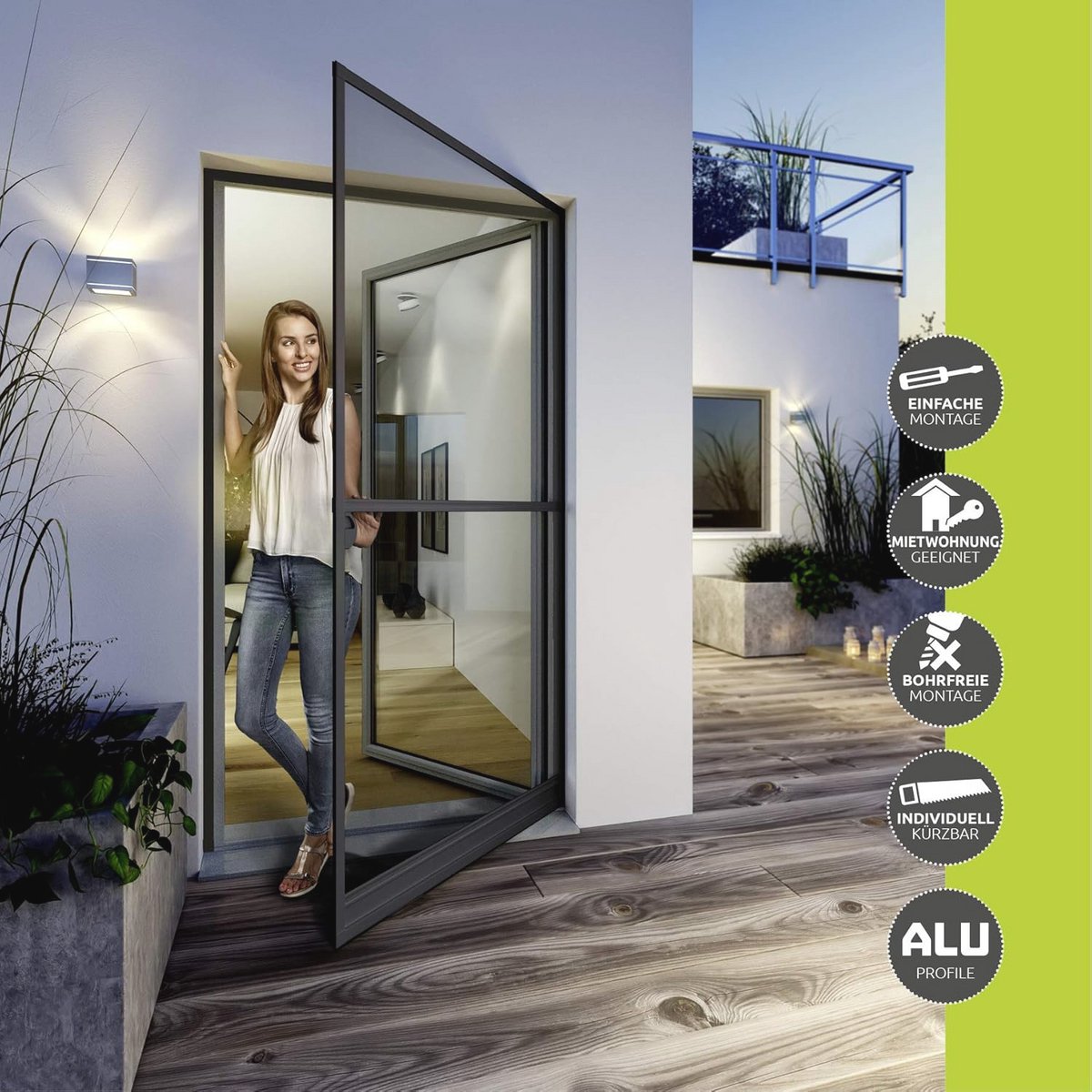 Premium Boorvrij Insectenhor Montageframe voor Raam en Deuren - Zelfbouwpakket 125 x 245cm