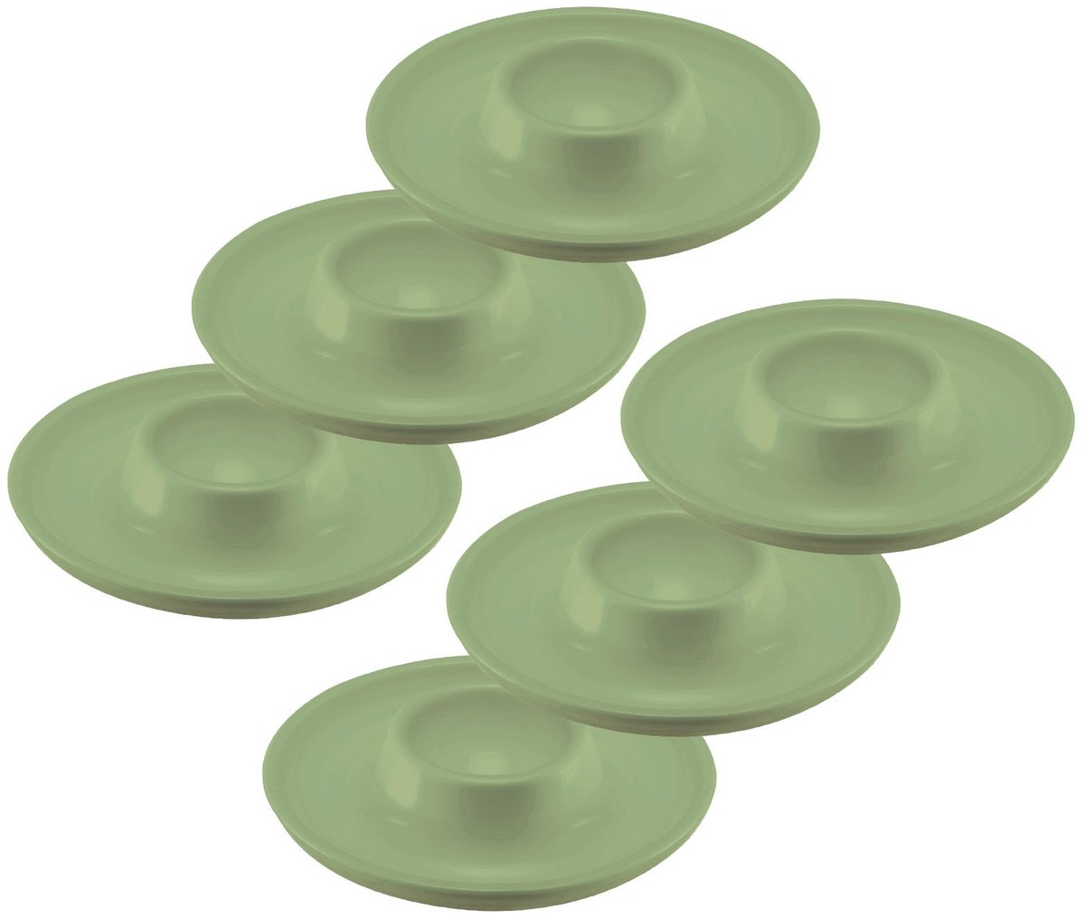 Westmark 6 eierdopjes, rond, stapelbaar, ø 10 cm, hoogwaardige kunststof, Punto, mint groen, 206222EM