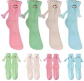 PYEUIFT 3 stuks grappige magnetische sokken met handenhand in hand sokken, vriendschapssokken, magnetische sokken, kleine cadeaus voor vrouwen, mannen, vriendin, vrienden, partner, koppels en kinderen