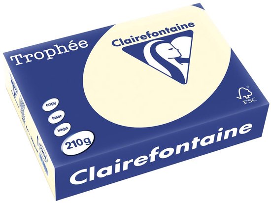 Clairefontaine - Trophée Pastel - A4 - Crème - 210 grams - 250 vel