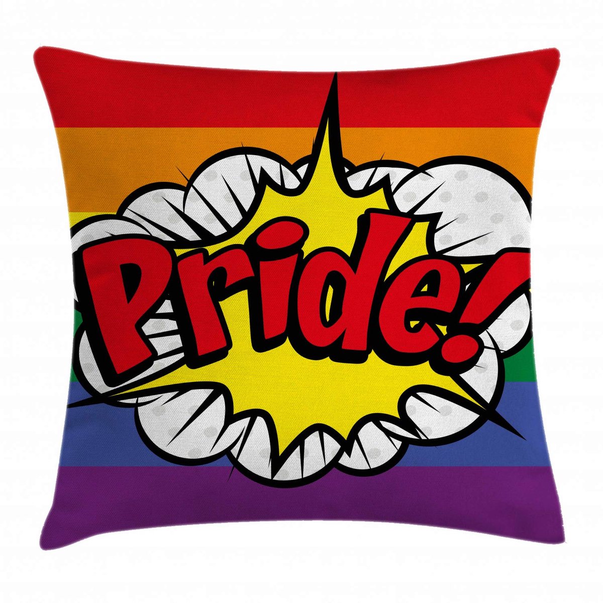 ABAKUHAUS Regenboogkussenhoes – Dubbelzijdig – 45x45 cm – Veelkleurig Multicolor