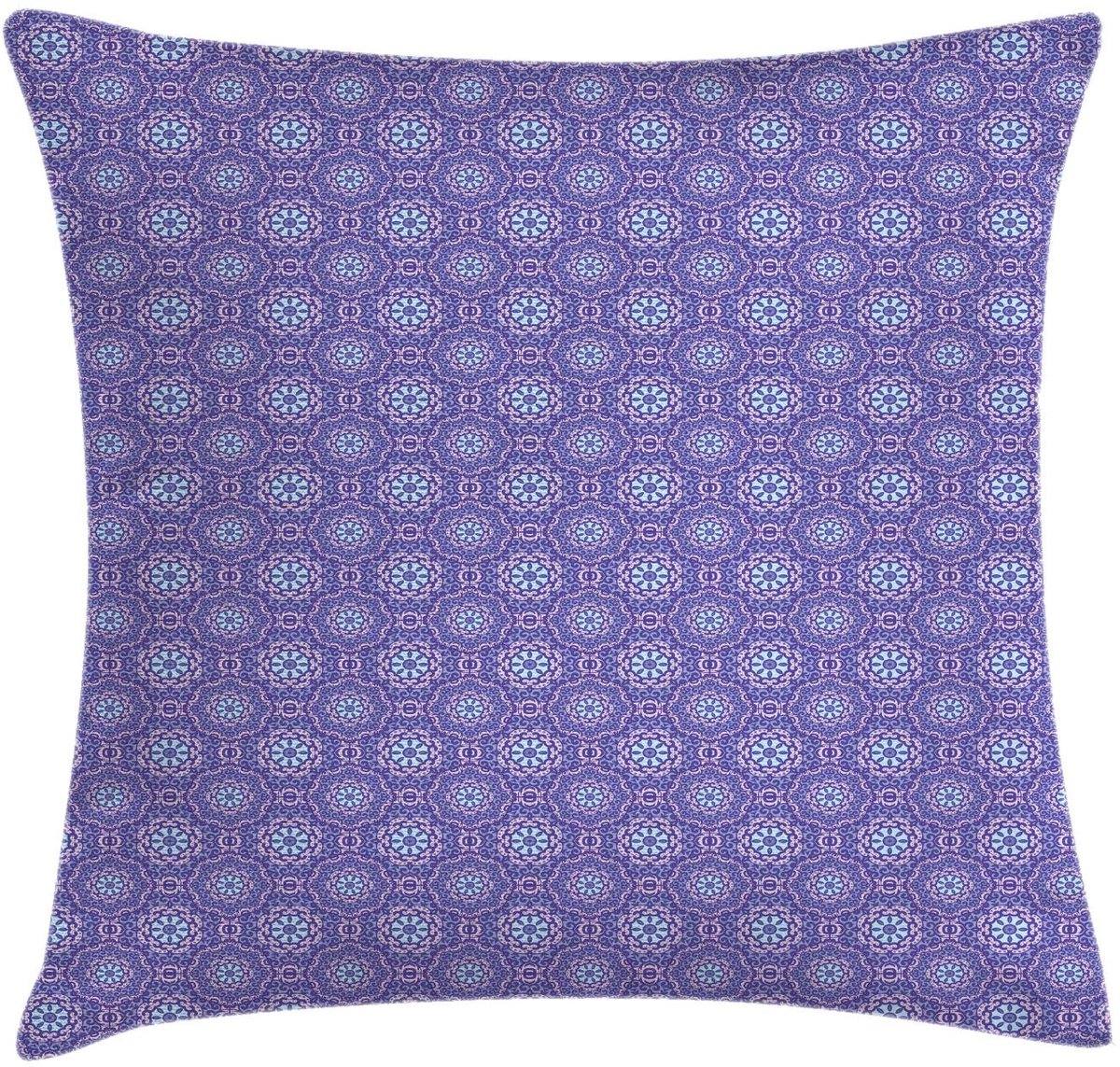 ABAKUHAUS Kussenhoes 50x50 cm – Dubbelzijdig bedrukt, rits, Blauw/Violet