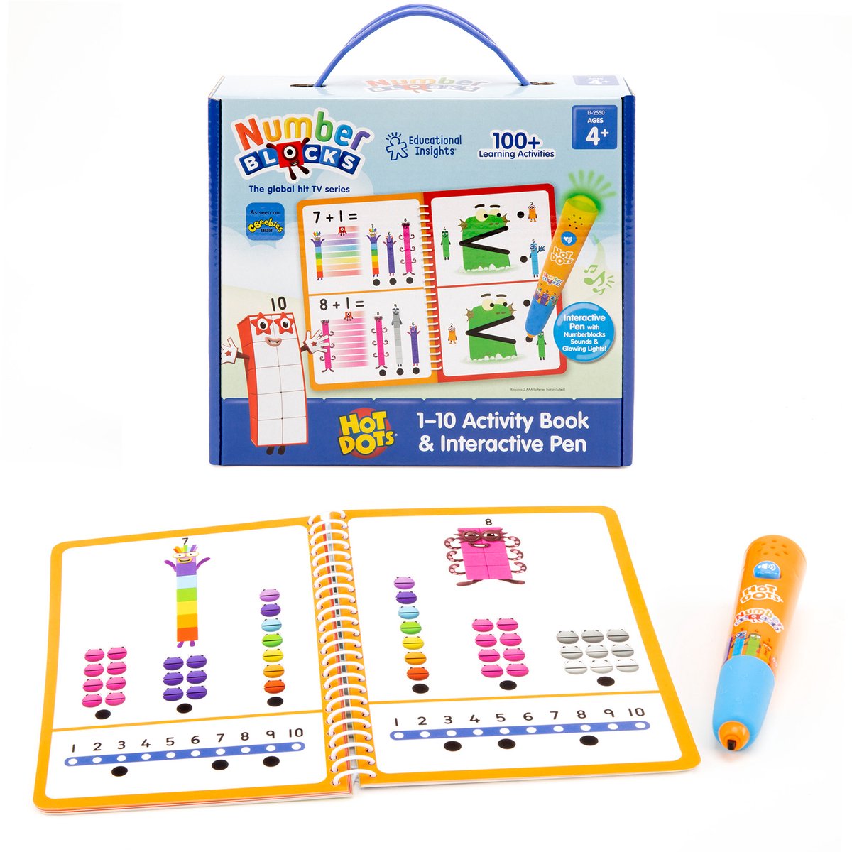 Learning Resources Hot Dots Numberblocks 1-10 Activiteitenboek & Interactieve Pen. - 3+