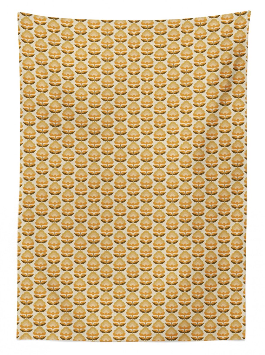 ABAKUHAUS Retro tafelkleed – 140x200 cm – donkergeel