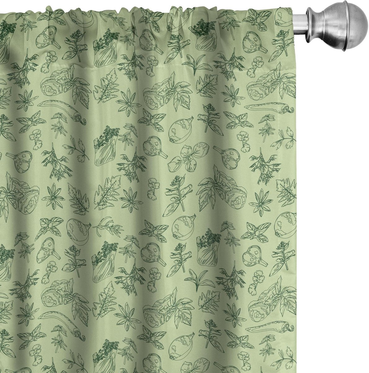 ABAKUHAUS Gordijnen – Mint Pistache, 2x 150x175 cm – Microvezel Groen