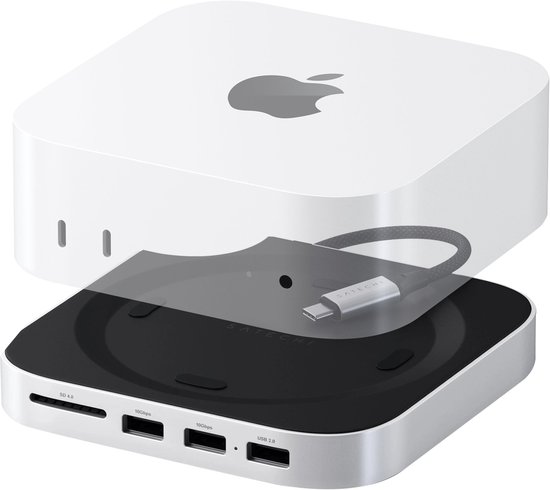 Satechi USB-C Stand/hub Mac mini M4 (SSD) – Compact Ontworpen voor