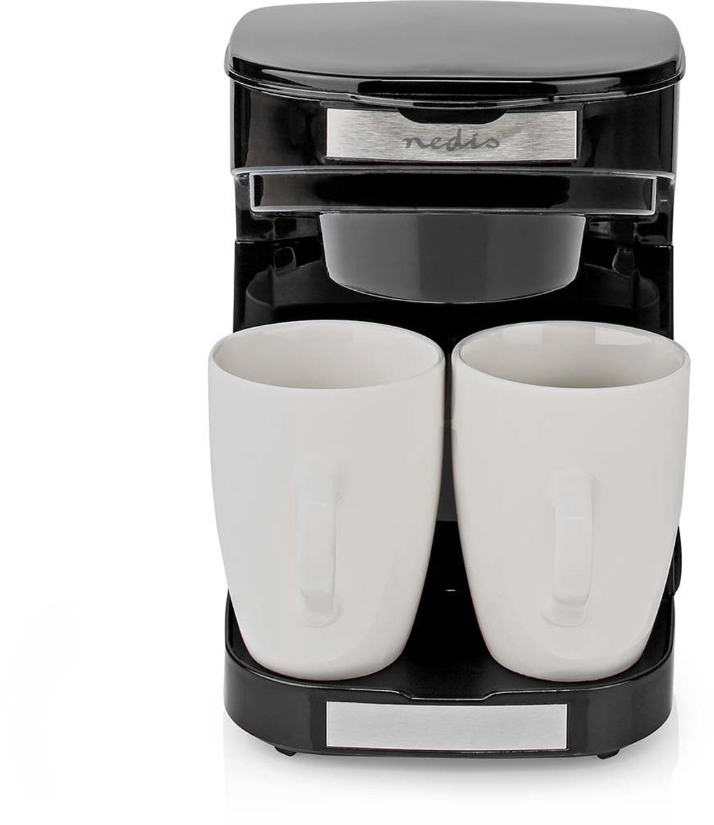 Nedis Koffiezetapparaat | Maximale capaciteit: 0.25 l | Aantal kopjes tegelijk: 2 | Zwart