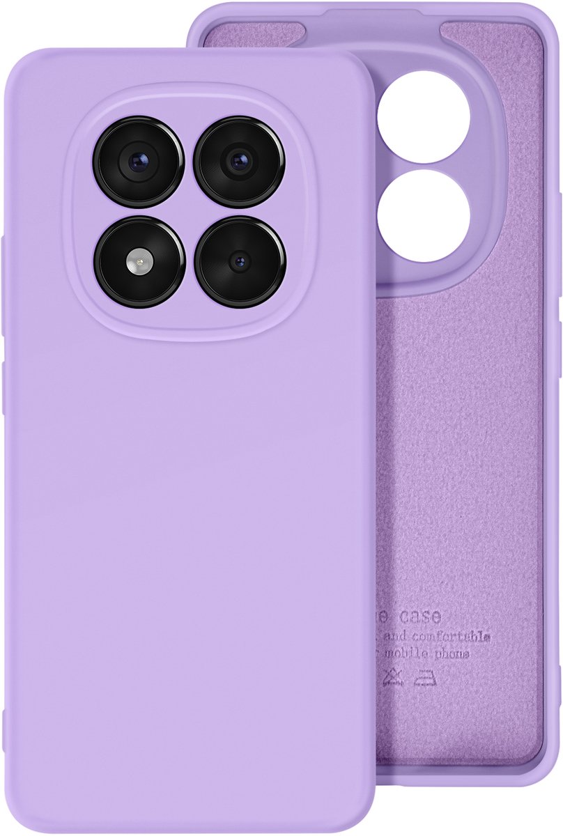 Avizar Hoesje voor Redmi Note 14 Pro en 14 Pro Plus Halfstijf Zacht aanvoelend, Paars