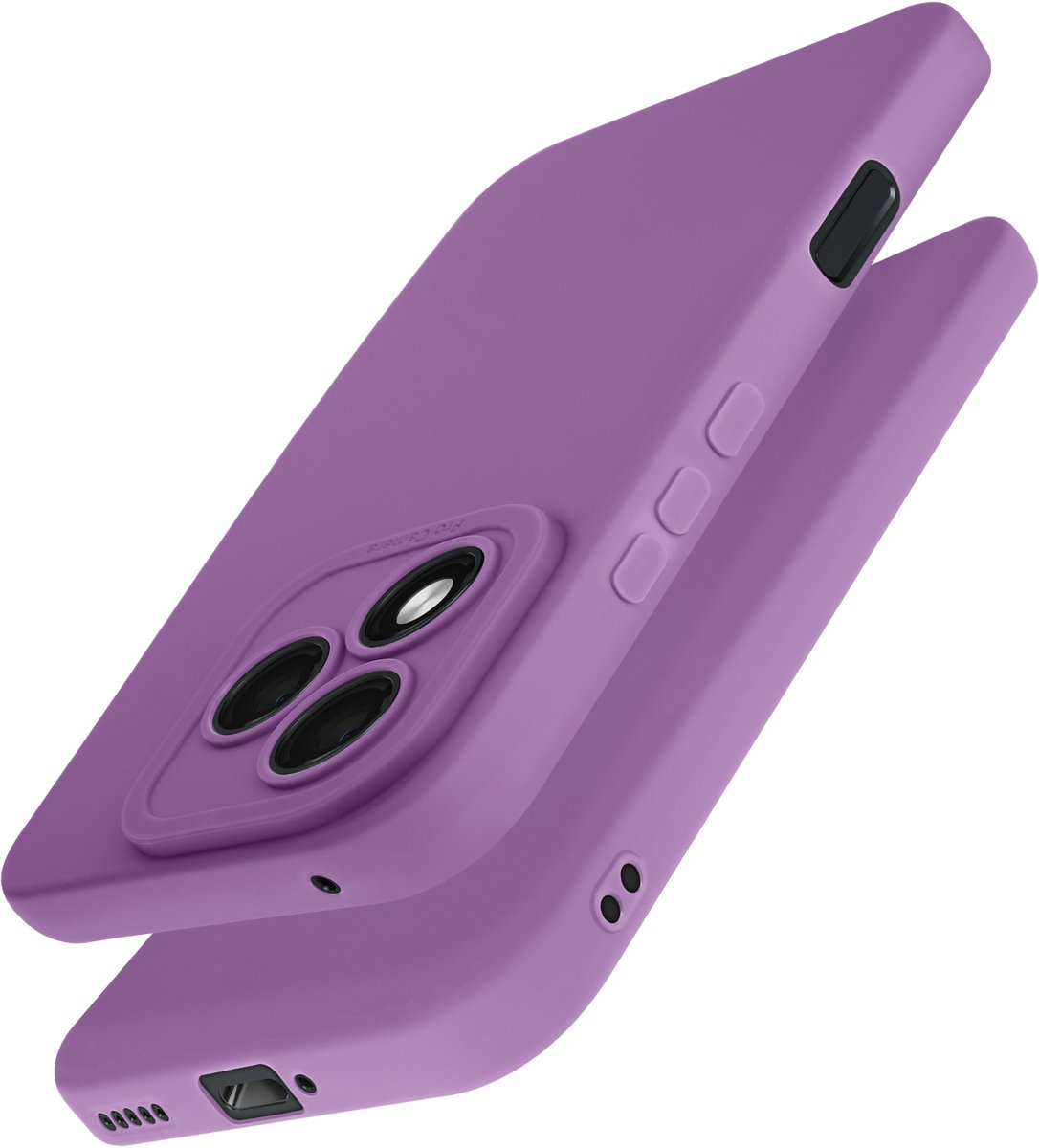 Avizar Beschermde dekking Geschikt voor Honor 400 Lite Silicone Smooth Camera Block, Paars