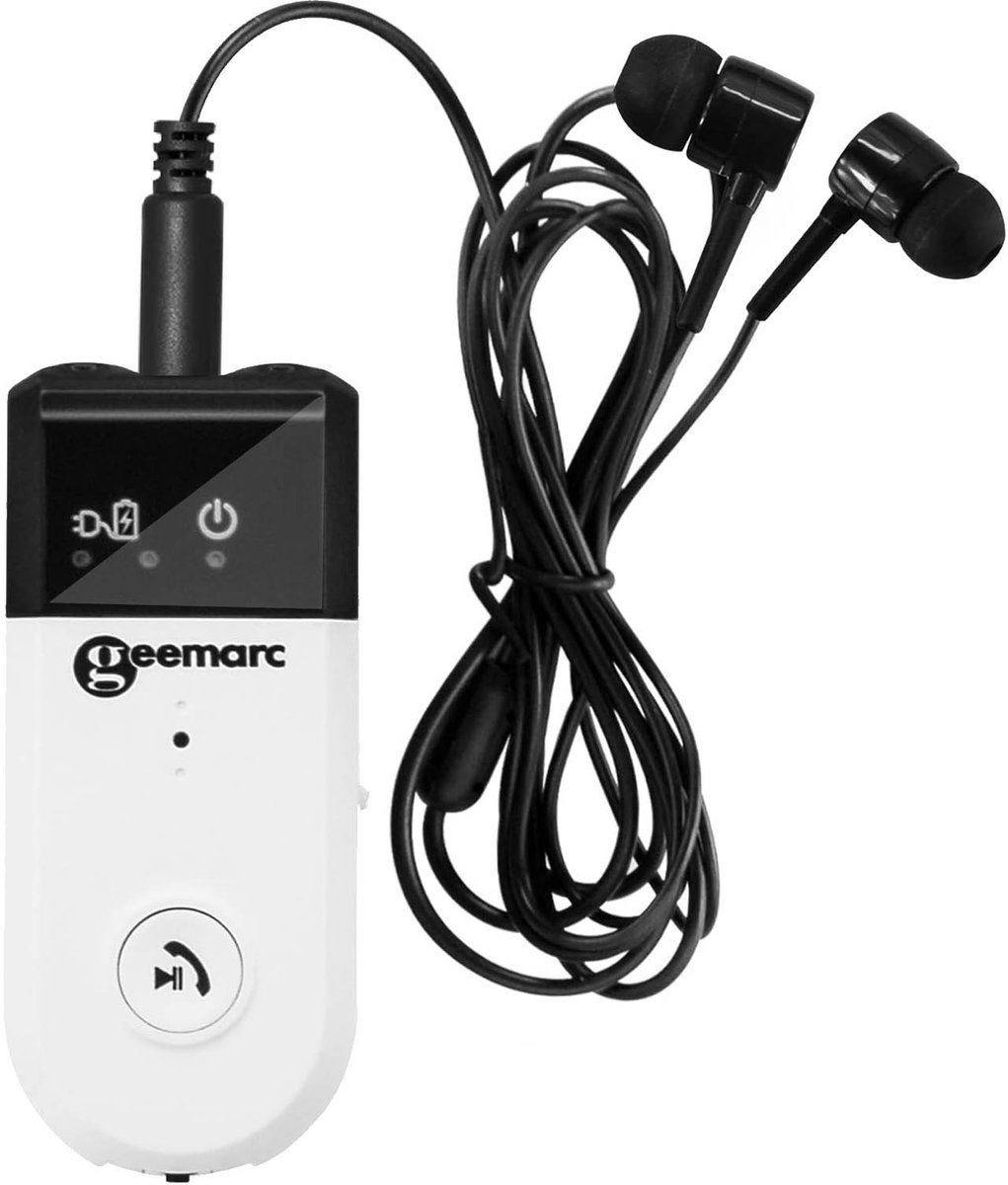Geemarc, Luisterversterker voor apparaten met Bluetooth, volume van 30 dB, Wit