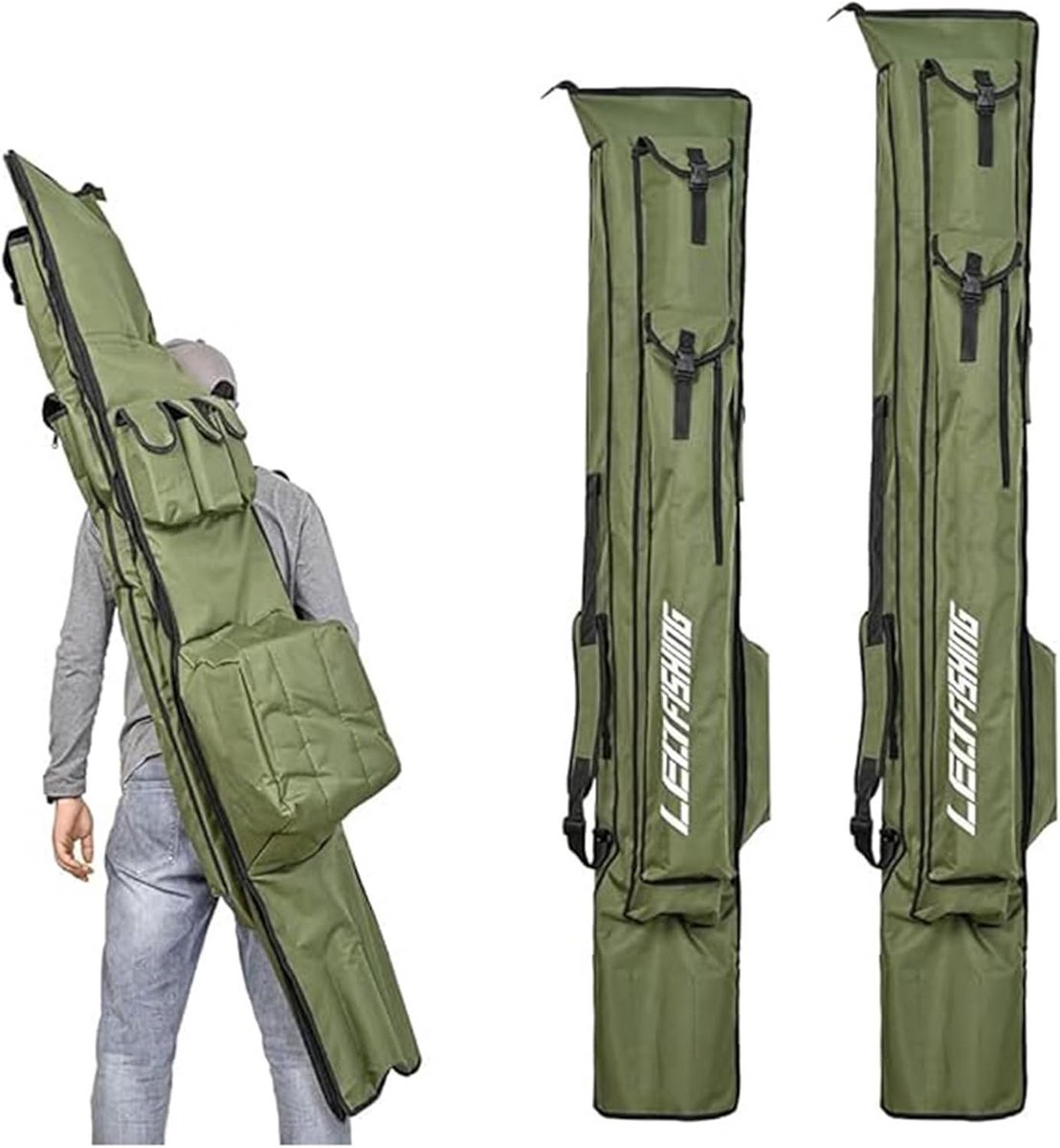 Draagbare hengeltas met grote capaciteit voor vissen - Ruim en waterdicht opbergtas voor hengels, aas en accessoires
