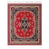 Perzisch Tapijt Muismat - 25x18 cm - Anti-Slip Rubber Onderkant - Klassiek Rood