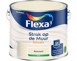 Flexa - Strak op de Muur Binnen Muurverf Mat - Roomwit - 2.5 L