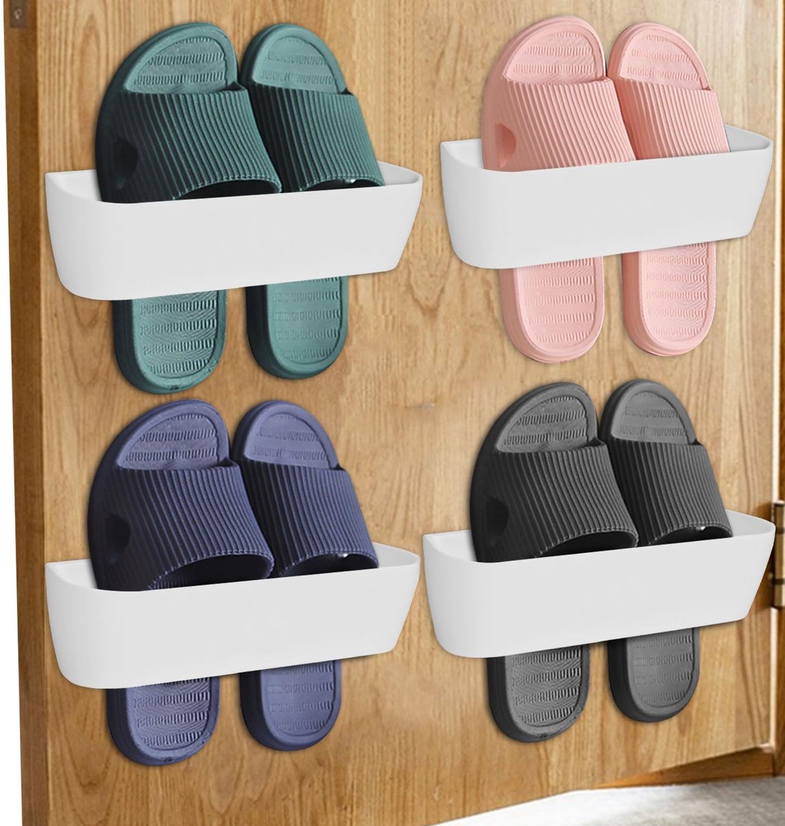 Unyqoos® Ruimtebesparende wandmontage schoenenhouders voor compacte ruimtes en campers