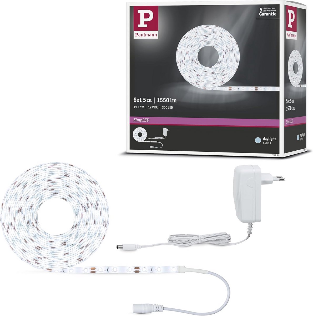 LED Stripe 5 m 17W Lichtstrip 6500K Daglicht Wit