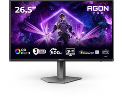AOC AGON PRO AG276QKD2 - QHD QD-OLED Gaming Monitor - 500hz - HDR500 - HDMI 2.1 - DP 2.1 - 27 inch