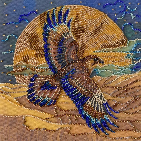 Kit de broderie avec perles - KIT DE BRODERIE AVEC PERLES Wings of the Desert - Ailes du Désert - Abris Art