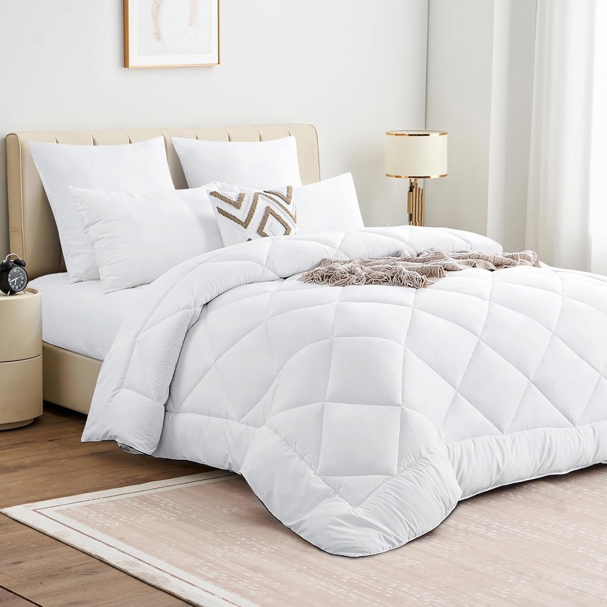Candala Winter Dekbed van 240 x 260 cm, voor het hele jaar, dekbed 240 x 260 cm, doorgestikt dekbed, 300 g/m², slaapdekbed 260 x 240 cm, warm, voor winter, bovenbed, zeer groot, zonder kussen