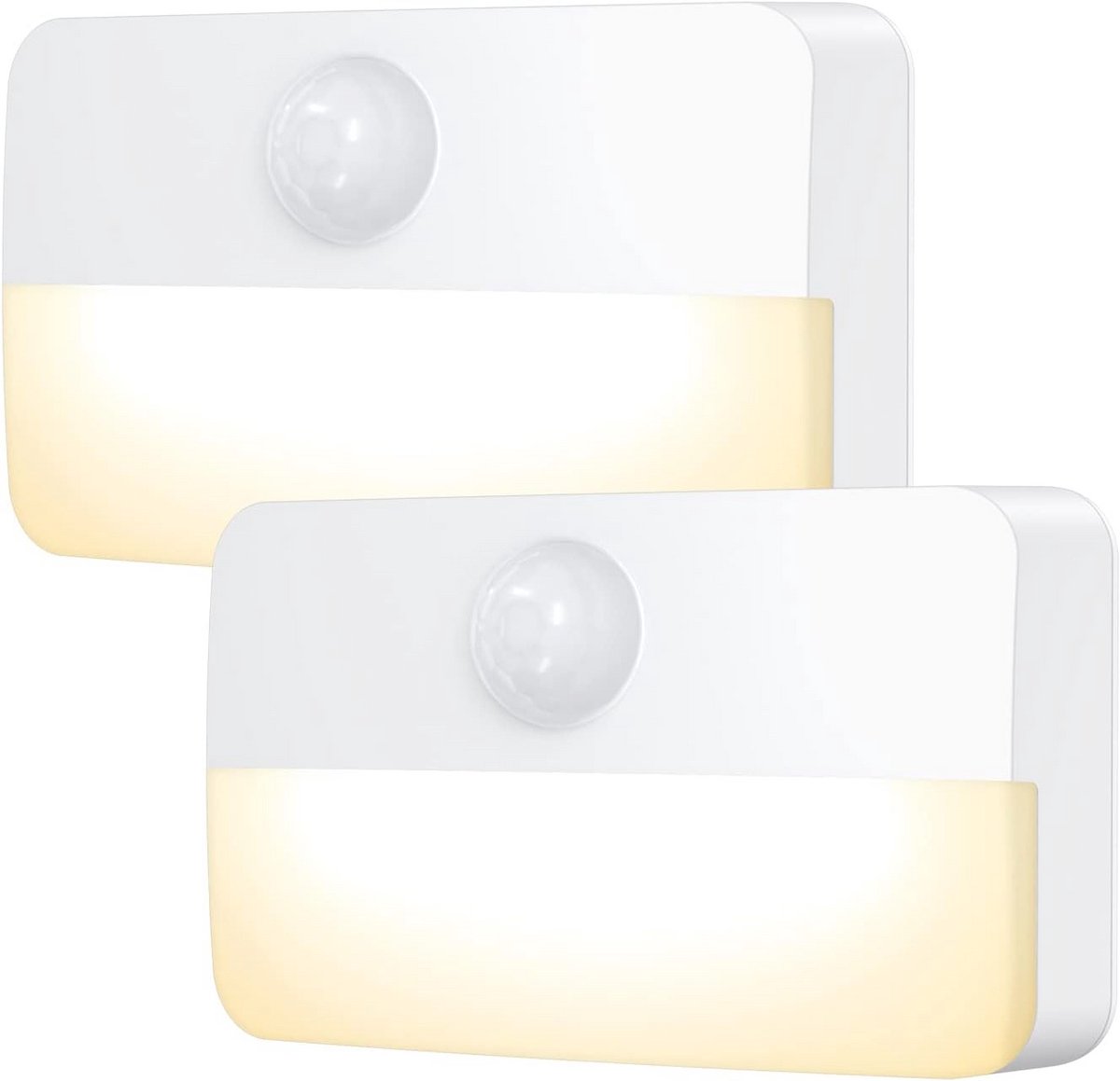 Motion Sensor Nachtlampje LED 2 Stuks - Warmwit - Inclusief Bewegingsmelder voor Binnen