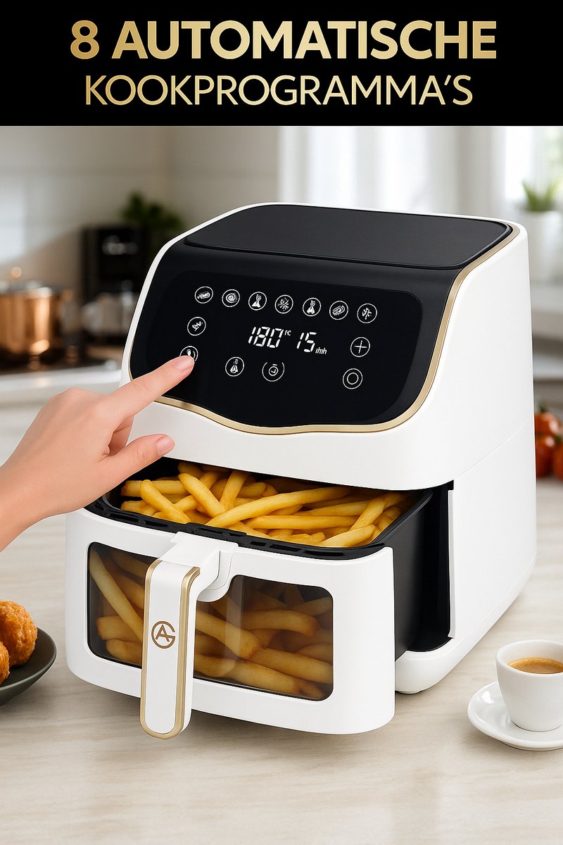 AG Airfryer XXL Premium Luchtfriteuse met Dubbele Lade - afbeelding 2