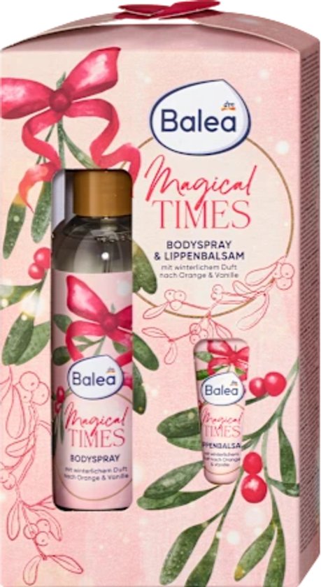 Kerst Geschenkset Balea Magical Times | 2-delige Kerstcadeauset - Bodyspray - Lippenbalsem | Kerstcadeau Verzorgingsproducten
