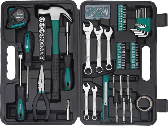 JNNJ 6-delige Ventielreparatieset – Klemsleutel + 5 Koperen Ventielkernen, Universeel, Voor Auto, Motor, Fiets, 300 Psi