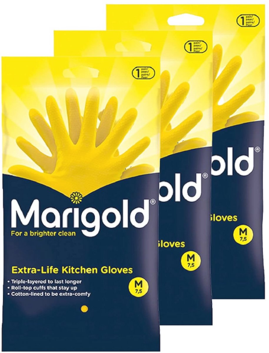 Keukenhandschoenen Extra Life - M (Pack van 3)
