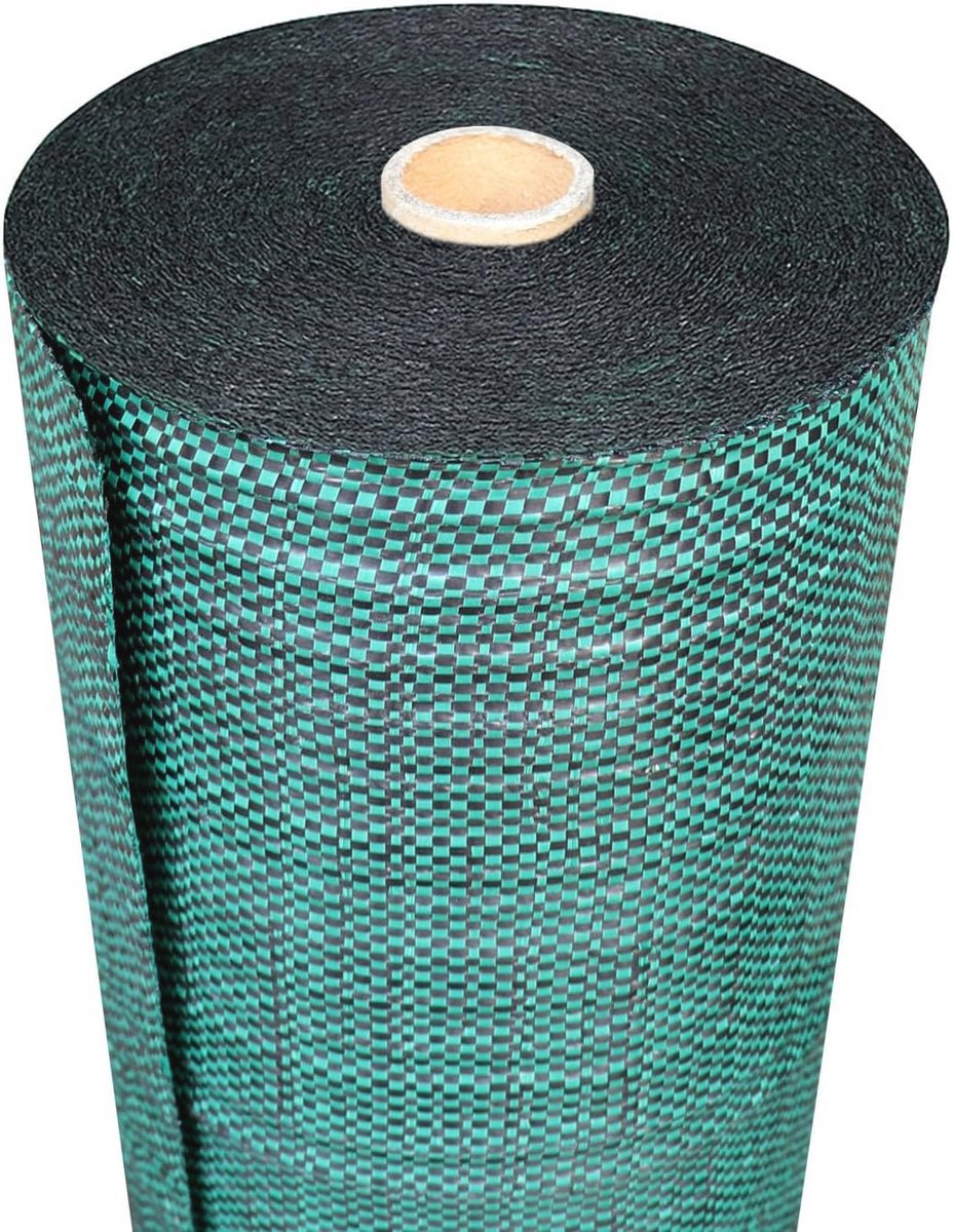 Mulchdoek 130 g/m² voor tuin, paden en gewassen, geotextiel tegen onkruid, hoge sterkte, groen (1,50 x 50 m)