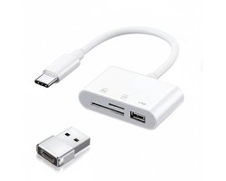 Nereb USB-C/USB Kaartlezer – microSD/SD/TF Card Reader – Met USB-A Adapter
