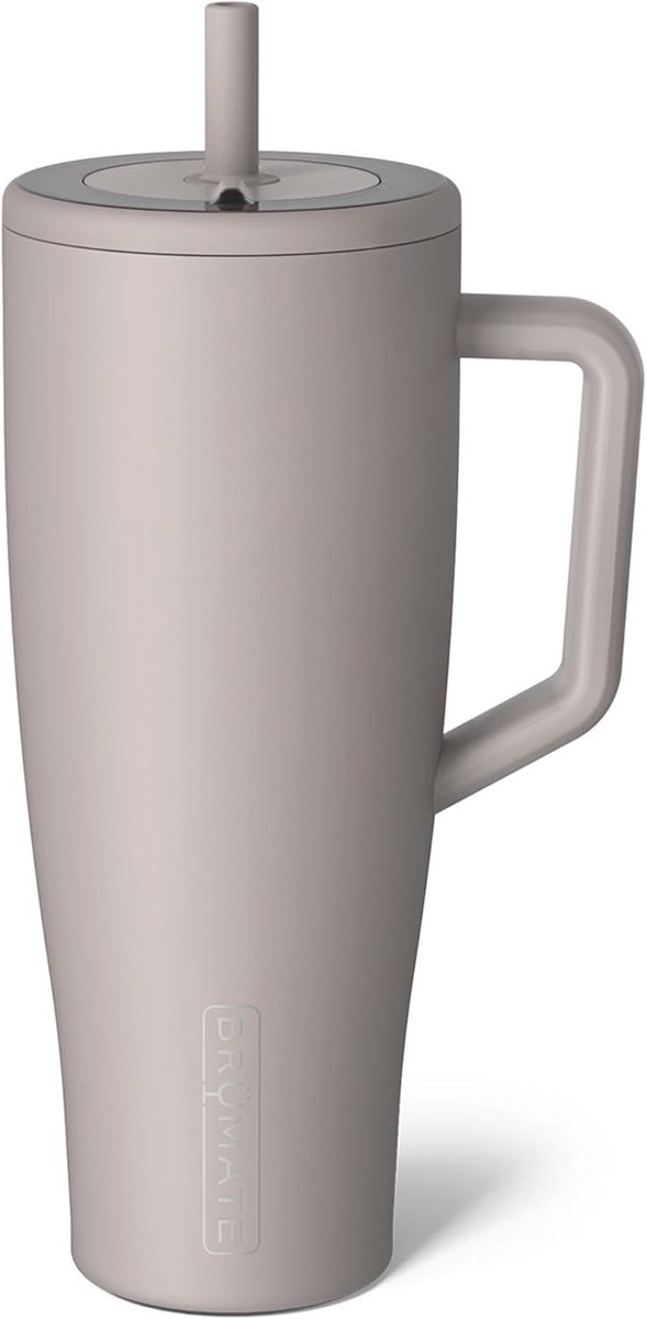 Geïsoleerde 40 oz beker met handvat en rietje - 100% lekvrij en roestvrij staal