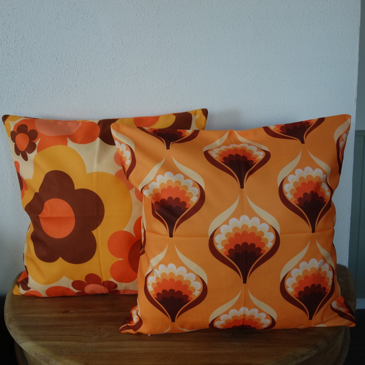 Kussenhoezen - Retro kussenhoes set van 2 - 45 x 45 cm - Exclusief binnenkussen
