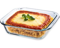Glazen mini-ovenschaal 0,5 l – Hittebestendige bakplaat voor oven, magnetron en airfryer