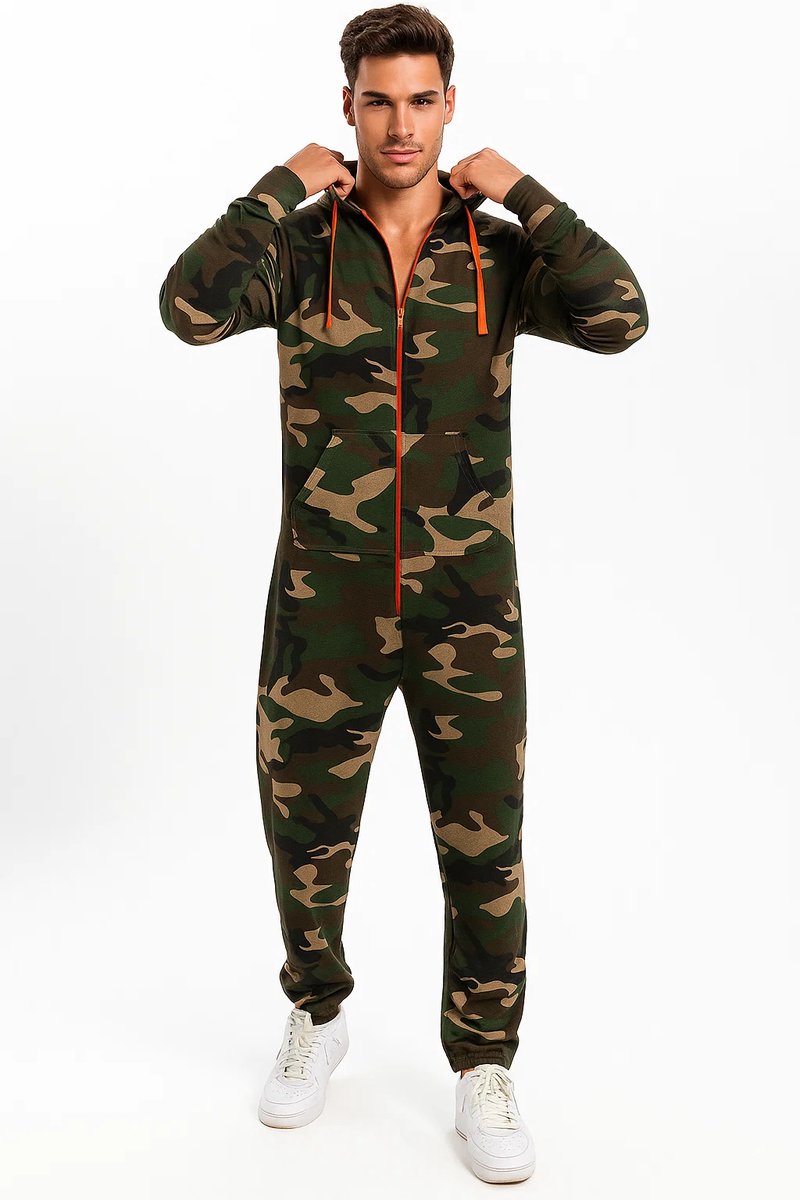 Camouflage Onesie - Huispak - Onesie mannen - Onesie Vrouwen - Maat S