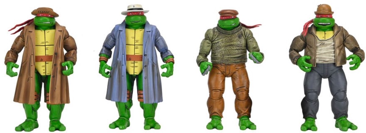 NECA Teenage Mutant Ninja Turtles Action Figure 4 Pack Gangster Turtles 18 cm Action Figuur