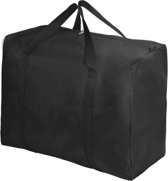 APKOL Grote Opbergtas, 300L Verhuiszak,118x55x46 Extra Grote Opbergtas met Handvatten Kledingopbergtas voor Verhuizen, Reizen, Dekbedden, Kleding, Zwart