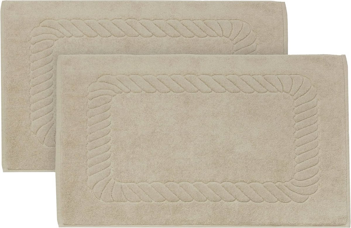 Set van 2 luxe badmatten 50 x 70 cm van katoen – perfecte douchemat voor comfort en warmte
