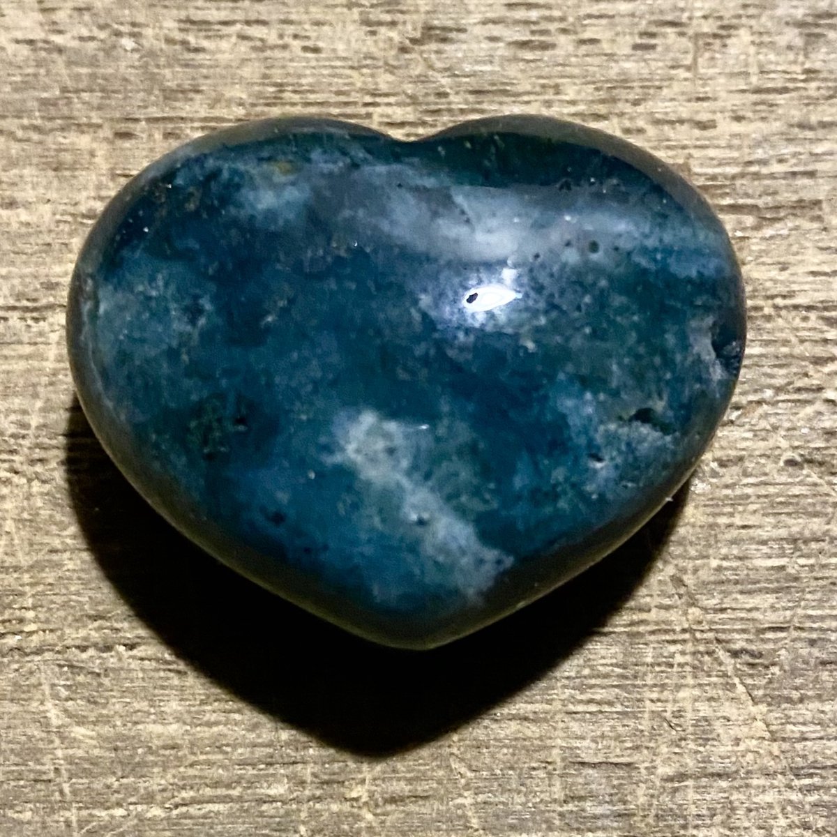 Mosagaat Hart - 3 cm - Vreugde - Verzorging - Natuur - Edelsteen - Cadeau