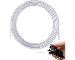 PTFE Slang 10 m met Cutter - PTFE Tube voor 3D Printer - 2.5 mm ID x 4 mm OD - Geschikt voor Bambu Lab A1, A1 Mini, P1P, P1S, X1C en Creality K1, K1 Max - Voor 1.75 mm 3D Printer Draad - Transparant