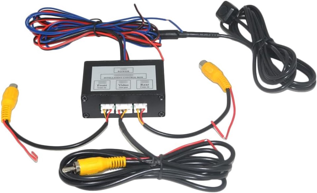 ABS Car Camera Video Control Box - Front and Back Video Input - Universele Voertuig Tweeweg Video Control Switch Box - Achteruitrijcamera Bediening Kit voor Auto - RV - Bus