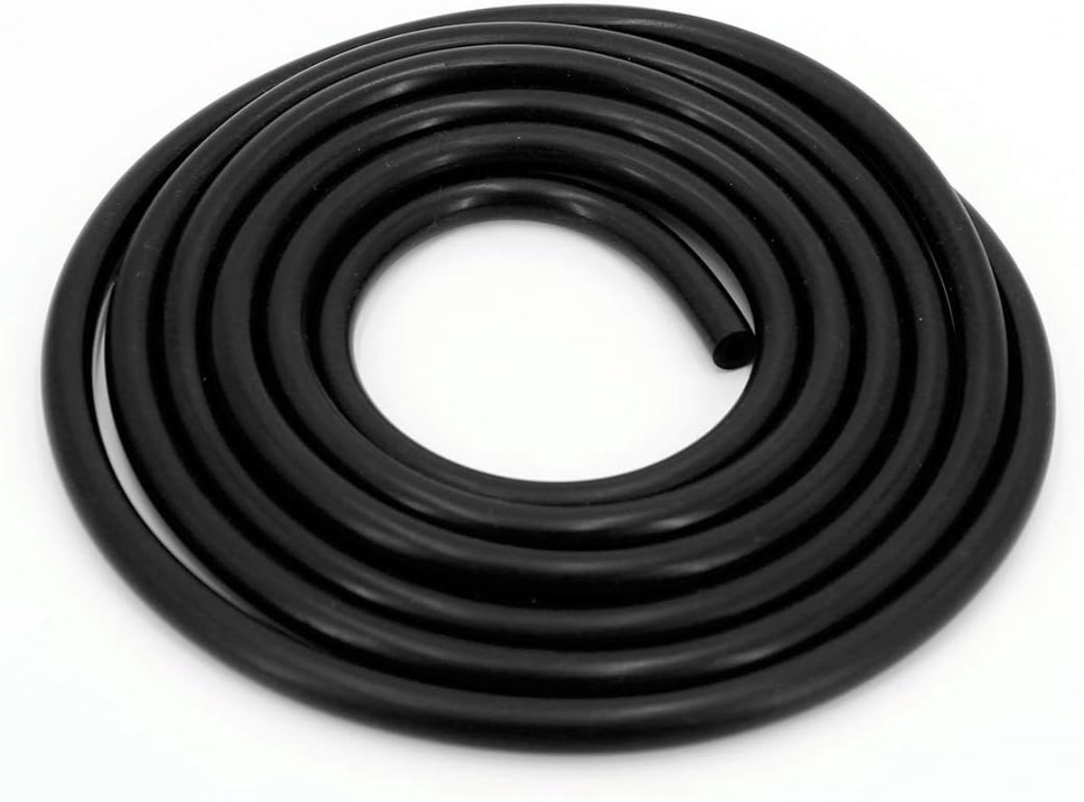 Hoogwaardige Silicone Vacuumslang - 2m Lang - Binnen Diameter 5mm - Zwart