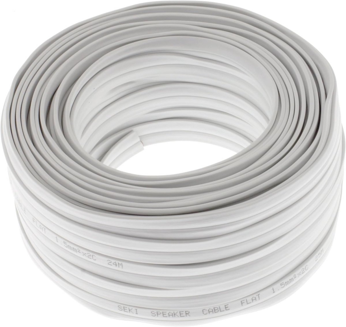 Platte Luidsprekerkabel 25m - 2x1,5mm² CCA - Duurzaam en Flexibel