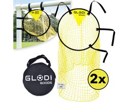 GLODI GOODS® Kruising target met ballennet – Set van 2 – voetbal trainingsmateriaal – training spullen materiaal