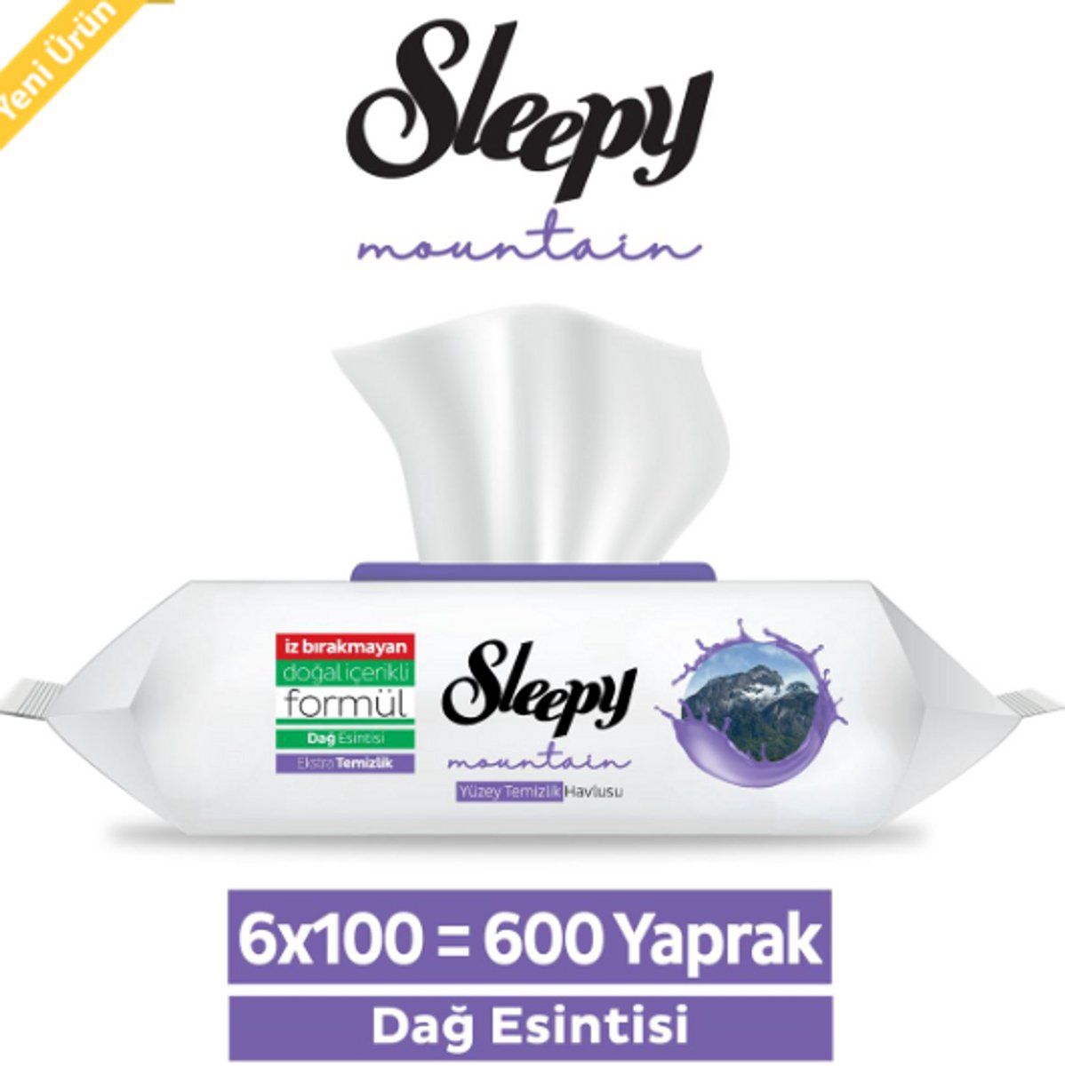 Sleepy Mountain Yüzey Temizlik Havlusu&Mendili Dağ Esintisi 6x100 (600 Yaprak)
