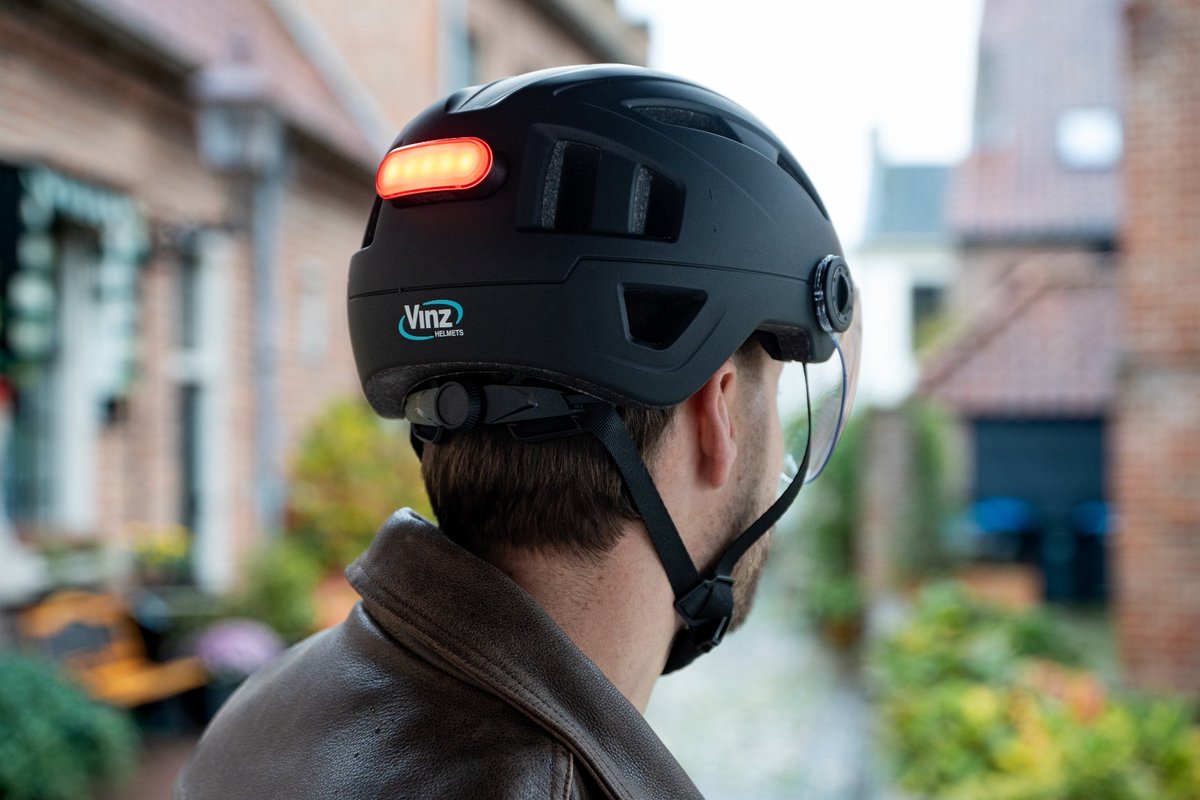 VINZ Danube NTA8776 Helm - Goedgekeurde helm Speed Pedelec, E-Bike, Fiets, Snorscooter - 2 magnetische vizieren thumbnail 3