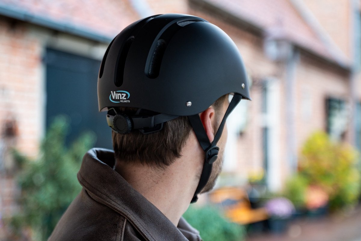 VINZ Vélo Fietshelm - EN1078 Goedgekeurd - Ebike / Elektrische Fiets Helm - Maat 54-61cm - Mat Zwart – foto 5