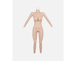 Siliconen Bodysuit – Cup E- Realistisch Vrouwenlichaam – Siliconen Borsten- Nep Borsten- Voor Cosplay & Crossdress