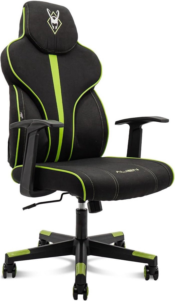 Ergonomische Gaming Stoel met Lendekussen - In Hoogte Verstelbaar - Race Design - Lichtblauw en Wit — afbeelding 4